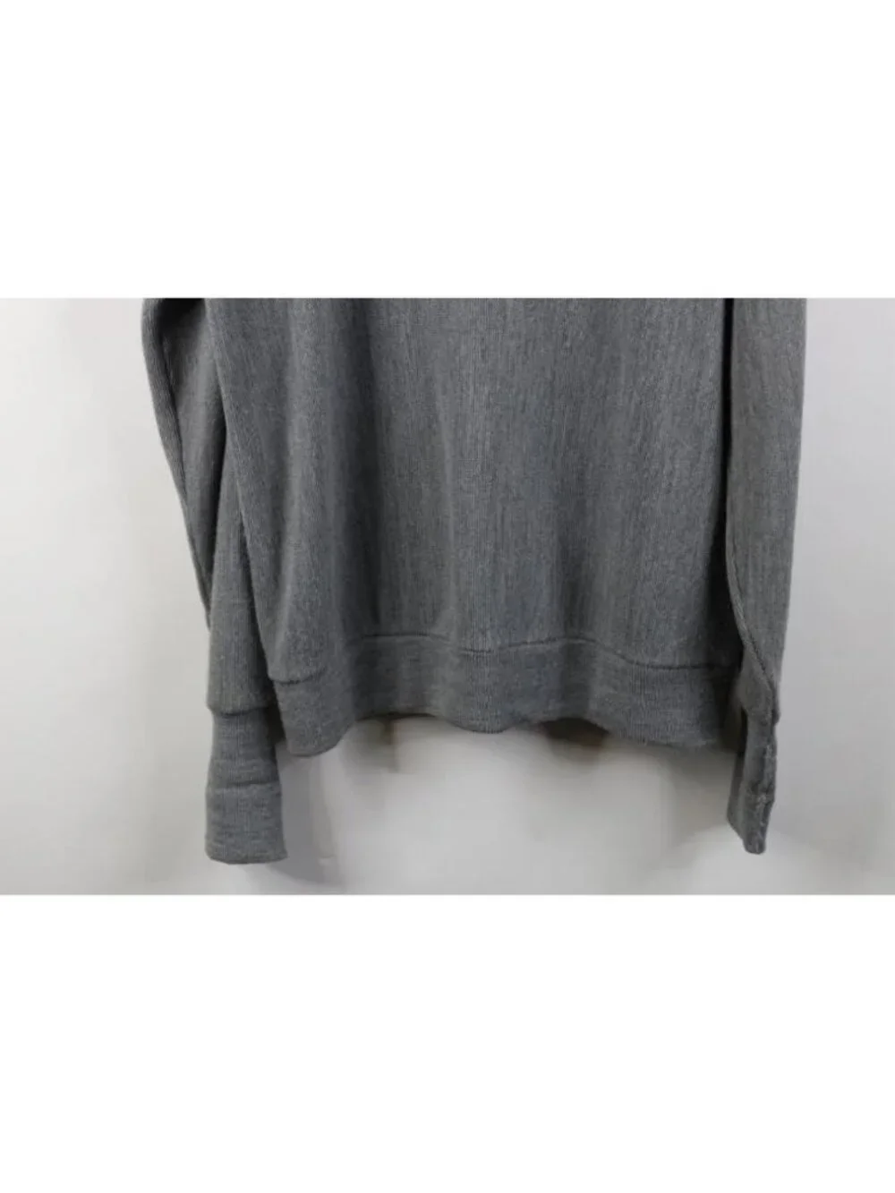 Vtg 90s Streetwear Mens Large Blank Knit Kurt Cobain Cardigan Sweater Gray USA